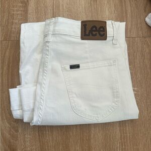 Lee white cropped jeans